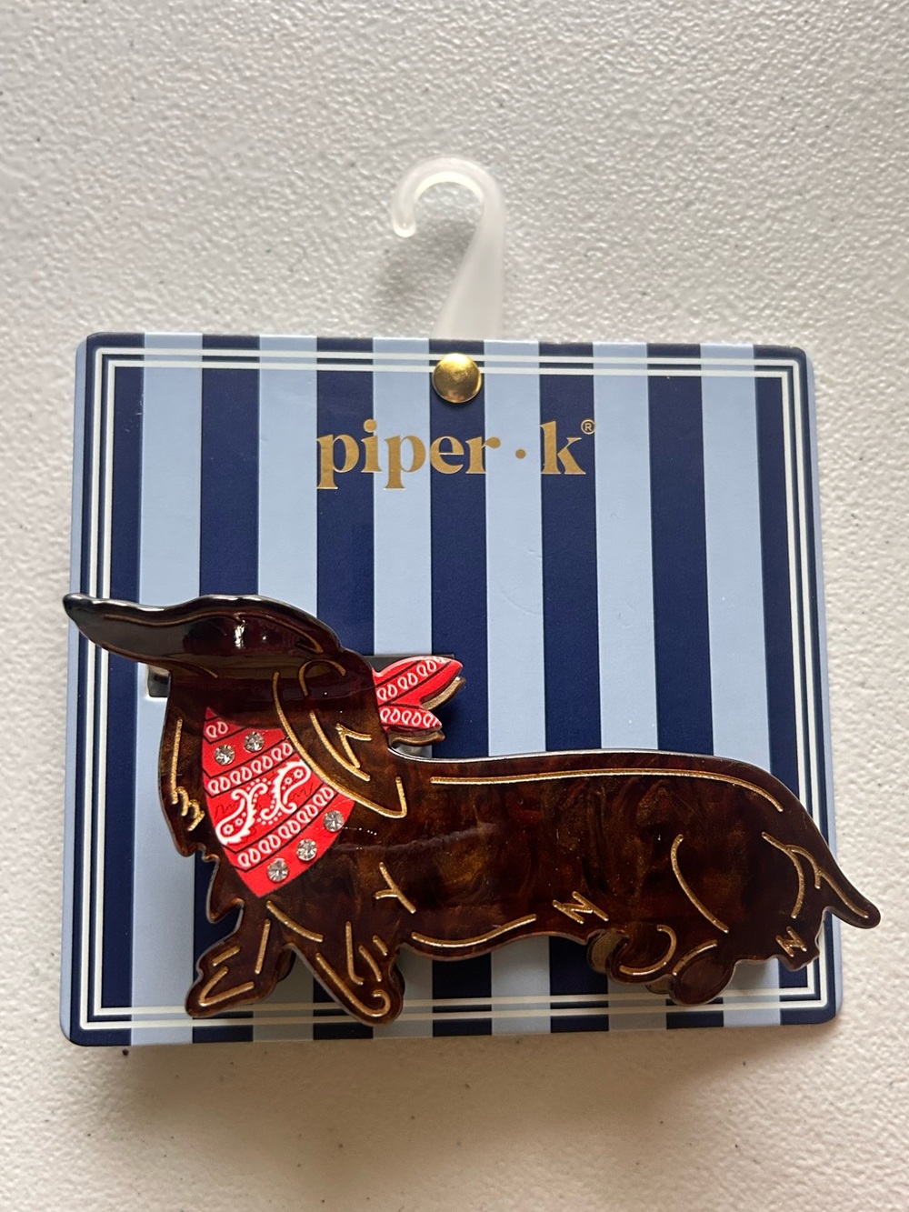 Piper K Dachshund Dog Hair Clip Claw Acrylic  Women Accessories